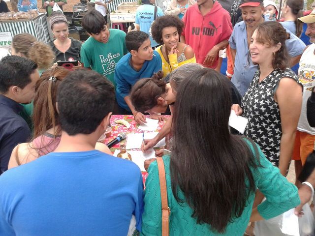 Sorteio de produtos na feira display